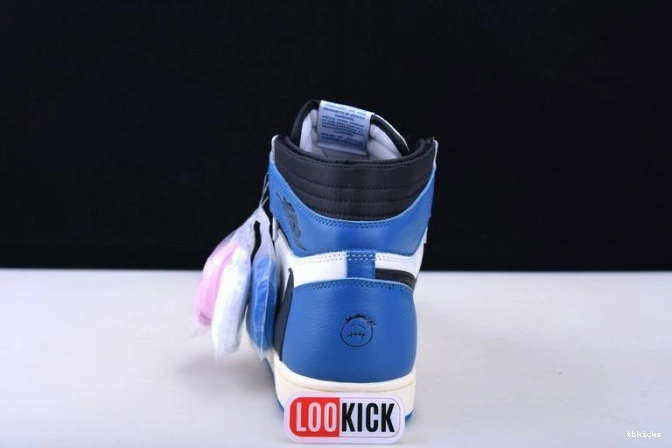Cheap TB Scott DH3227-105 and Travis Blue 1 Air White Jordan 0802